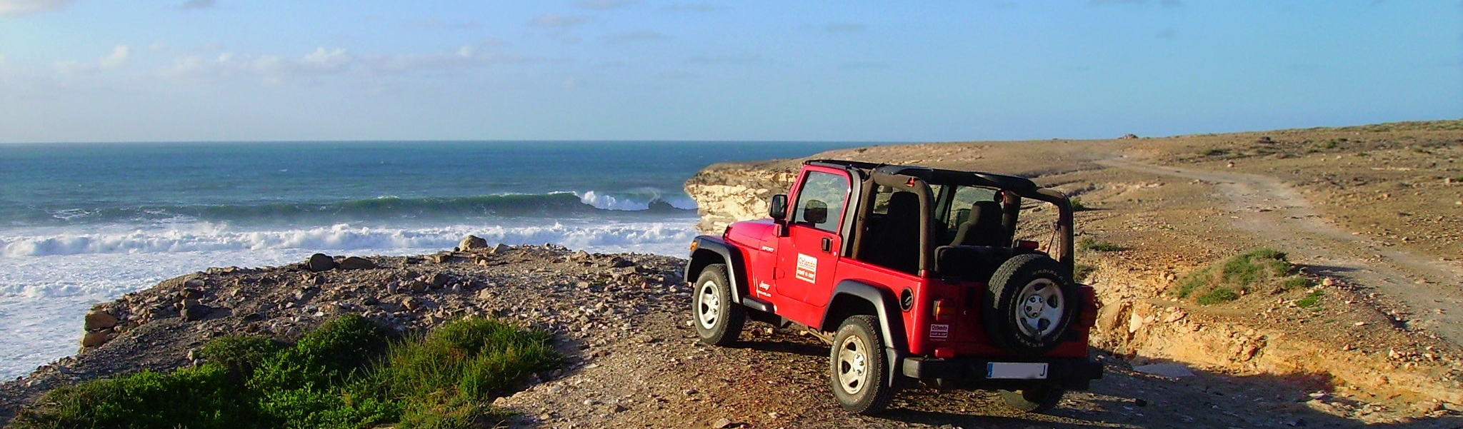 Jeep by the ocean